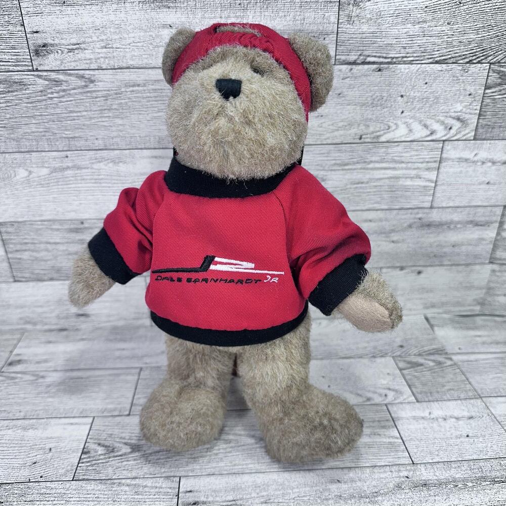 Vintage Boyds Bears Dale Earnhardt Jr NASCAR Brown Plush Bear 10in Hat Shirt